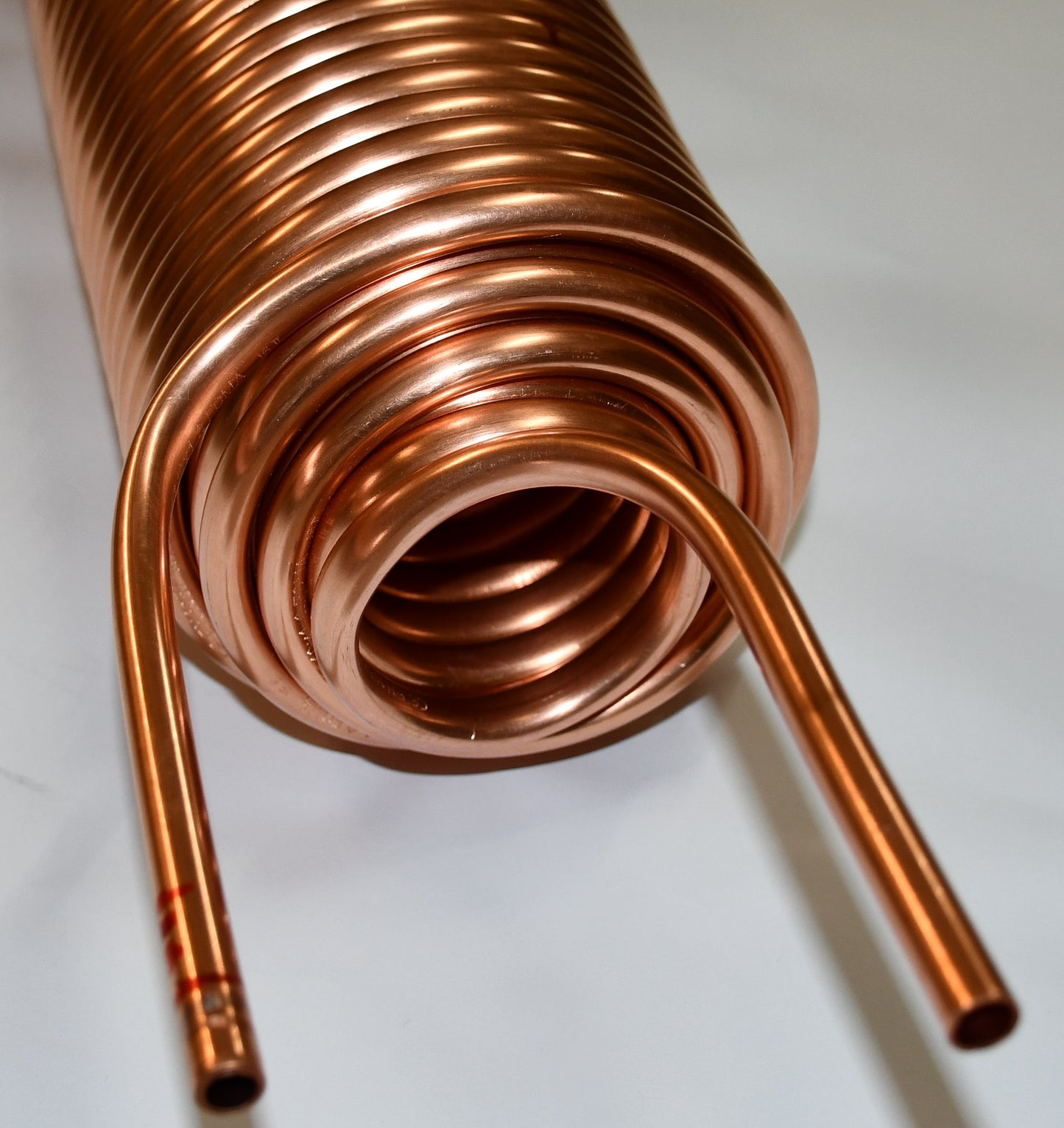 4-fach Spirale Wärmetauscher Kupferrohr 10x1mm aus 40m mit Außen-Ø ca.130mm