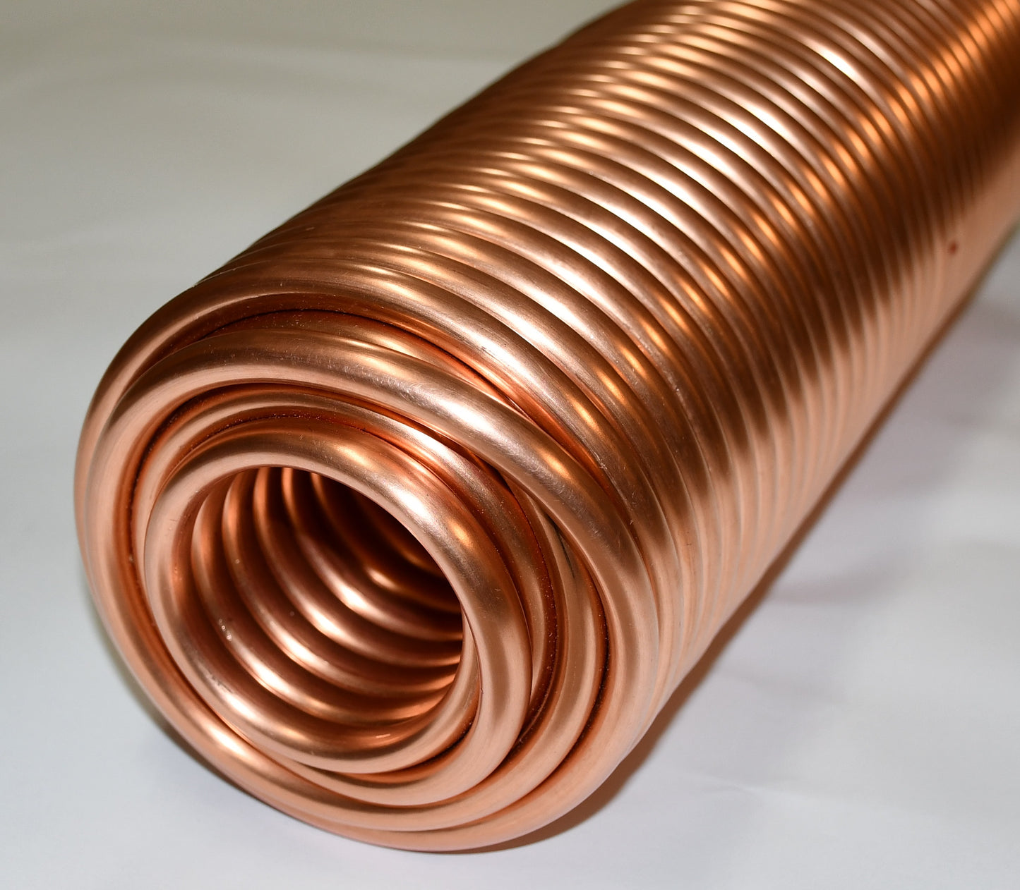 4-fach Spirale Wärmetauscher Kupferrohr 10x1mm aus 40m mit Außen-Ø ca.130mm