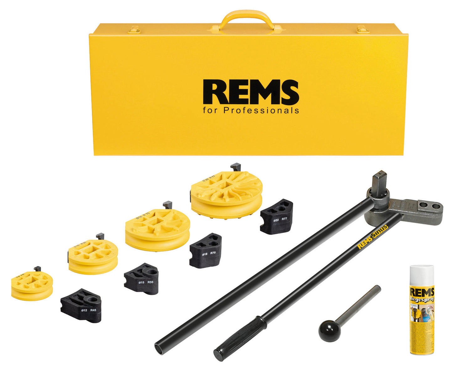 154003 Hand Rohrbieger REMS Sinus Set 12-15-18-22 Biegegerät Koffer