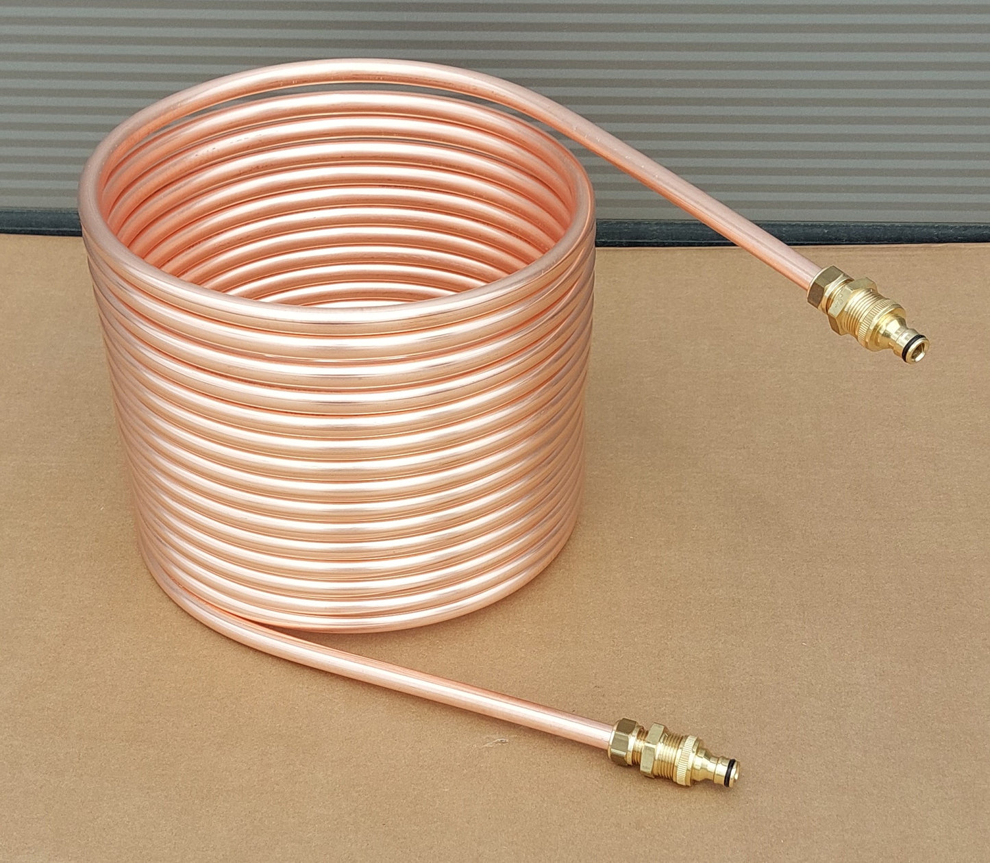 Spirale Poolheizung Kupferrohr 15x1mm mit Außendurchmesser von ca. 31cm aus 5m-25m mit GARDENA Anschluss