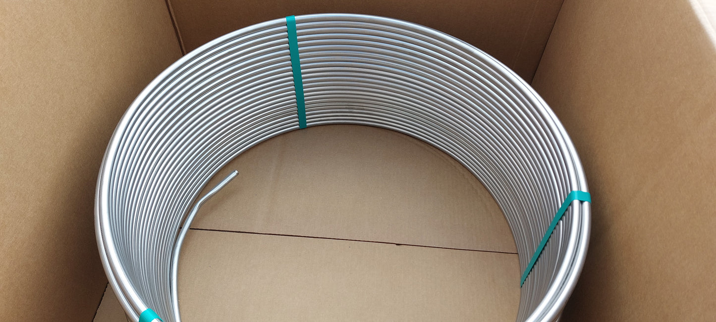 8x1mm Edelstahlrohr im Ring AISI 316L EN 1.4404 als 5m, 10m, 15m, 20m, 25m, 50m Ring