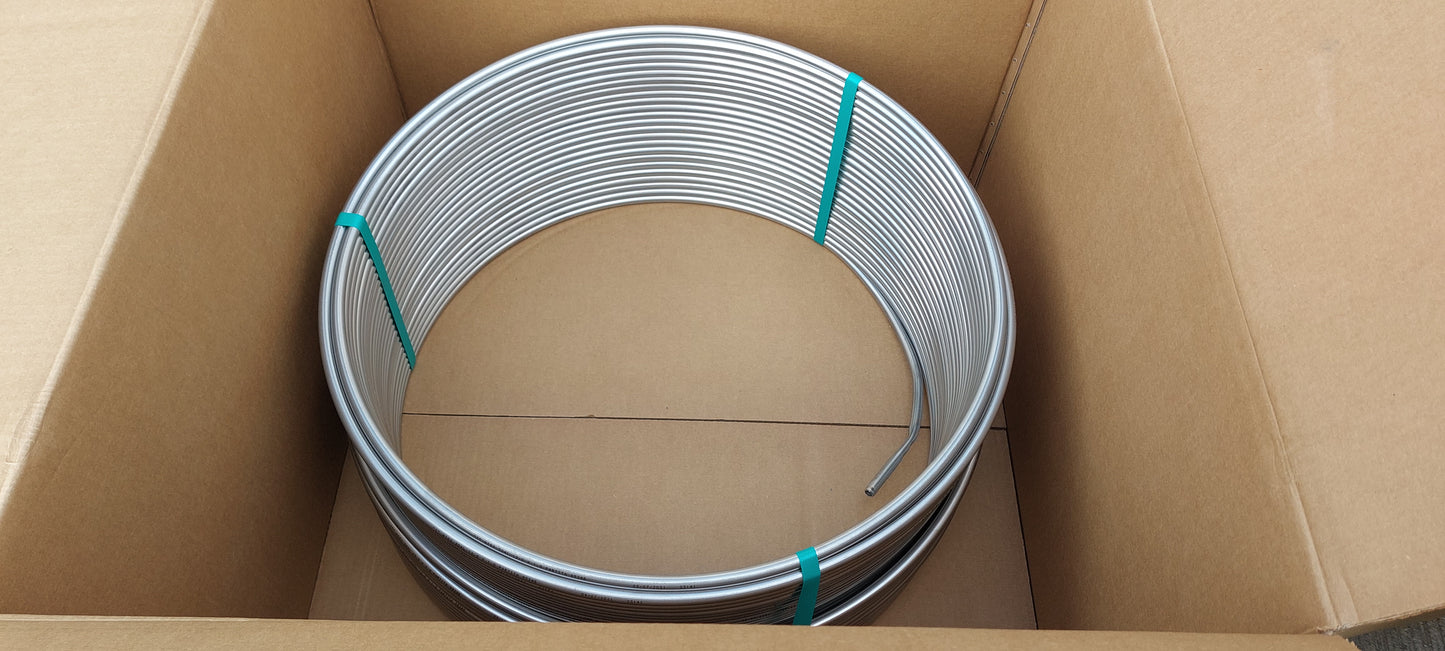 8x1mm Edelstahlrohr im Ring AISI 316L EN 1.4404 als 5m, 10m, 15m, 20m, 25m, 50m Ring