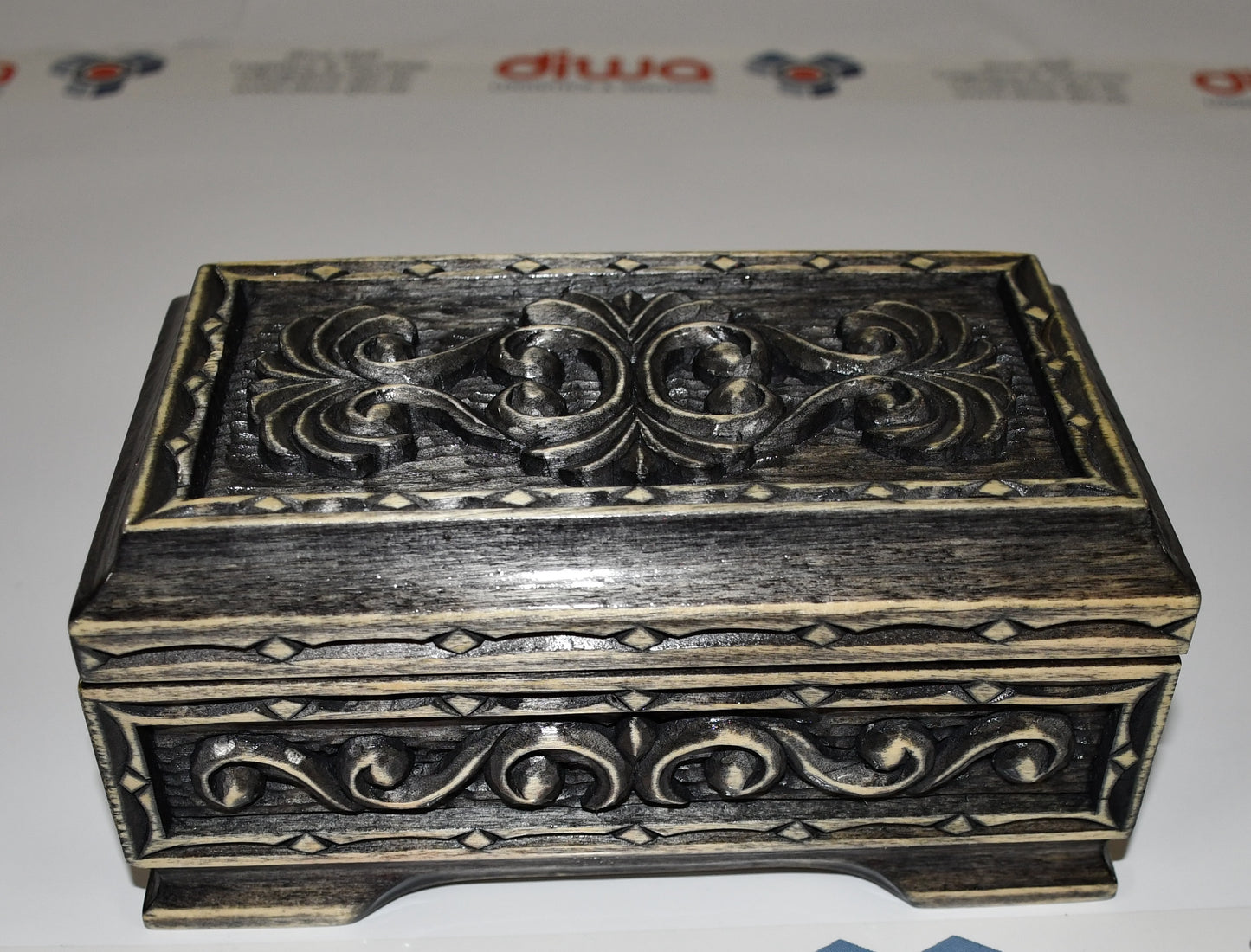 Schatulle Holz Handgeschnitzt Schmuckkasten Holzschatulle Box Schmuckkästchen