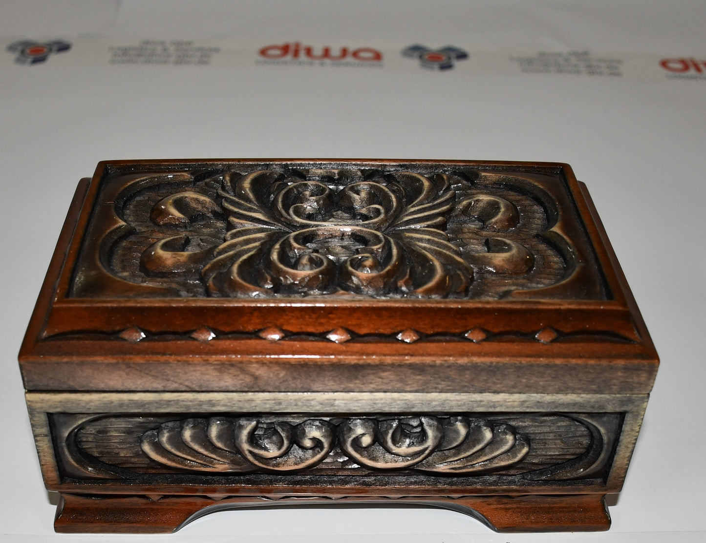 Schatulle Holz Handgeschnitzt Schmuckkasten Holzschatulle Box Schmuckkästchen
