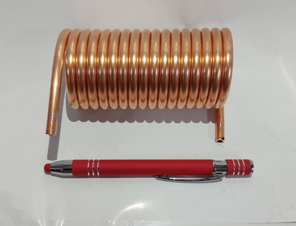 Spirale Kupferrohr 8x1mm aus 1m bis 10m mit Innendurchmesser ca. 40mm Wärmetauscher