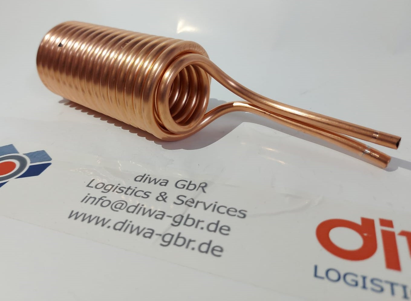 2-fach Spirale Kupferrohr 6x1mm aus ca. 4,5m mit Innendurchmesser ca. 30mm Wärmetauscher