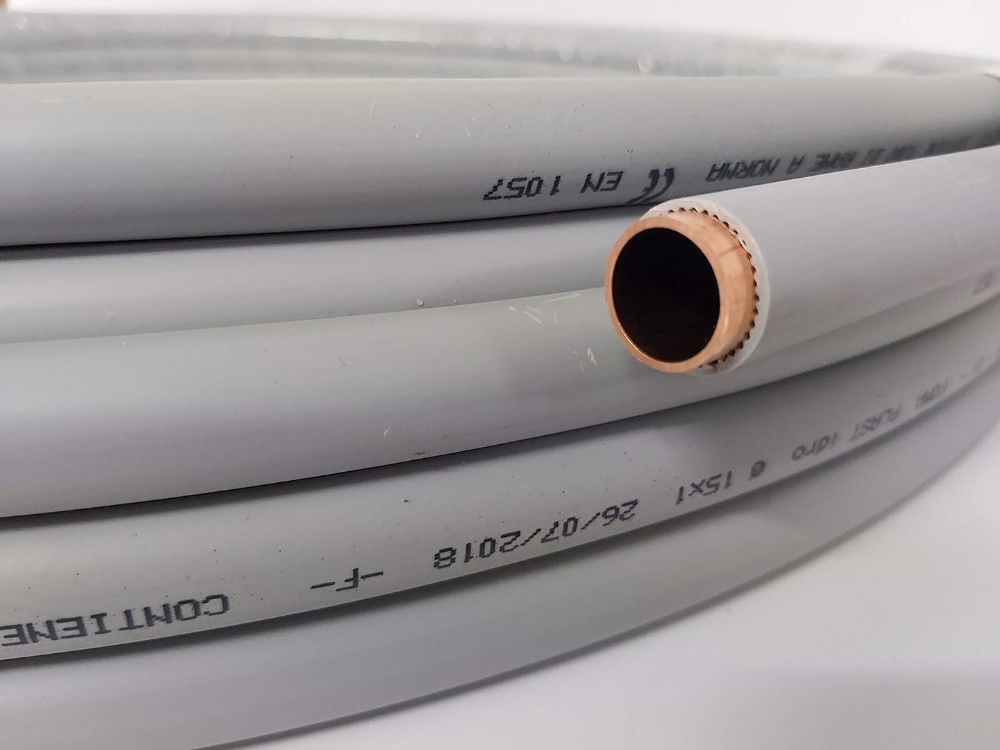 18x1mm Kupferrohr WEICH Ring 18x1mm UMMANTELT als 5m 10m 15m 20m 25m DIN EN1057
