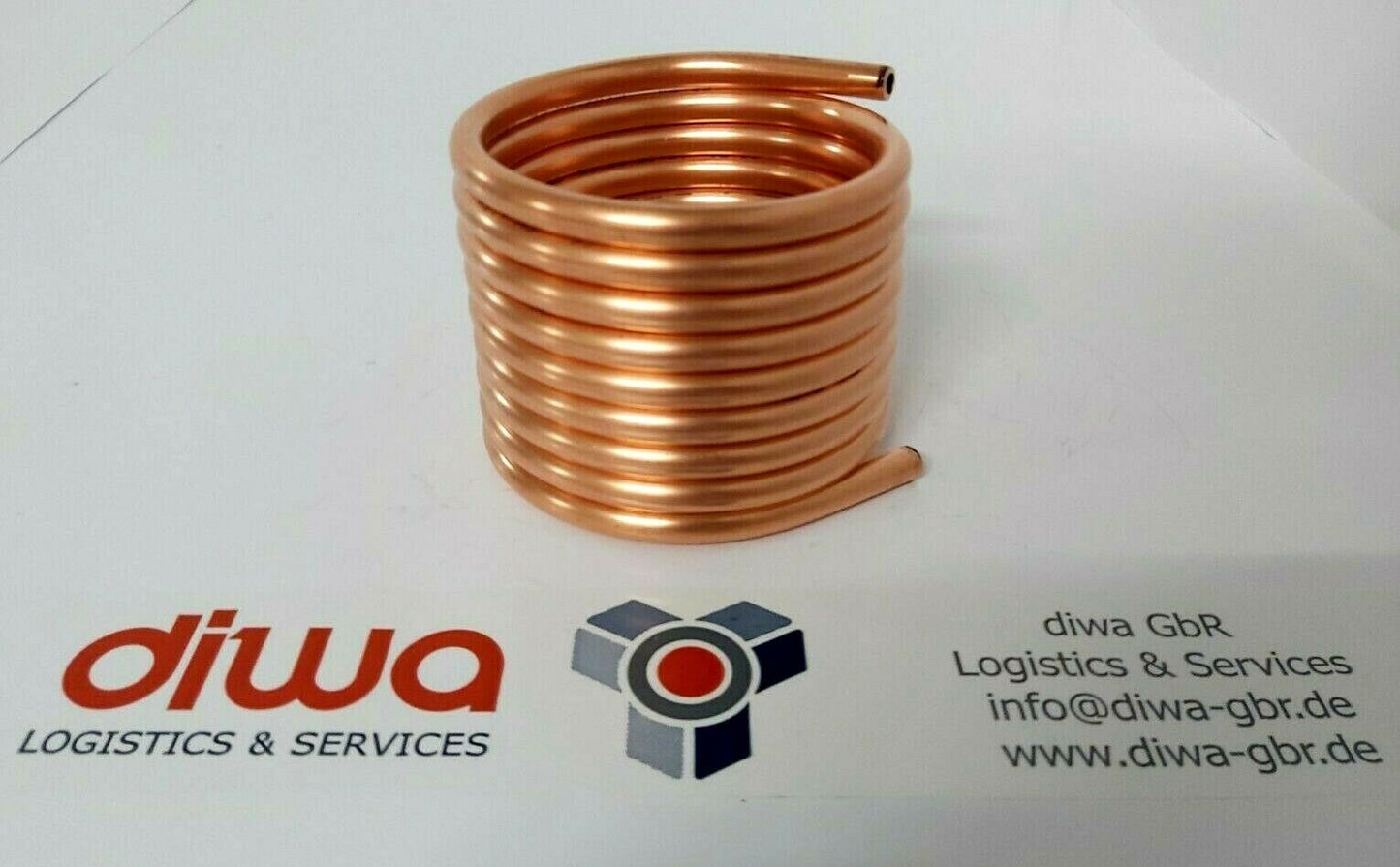 Spirale aus Kupferrohr 8x1mm aus 2.5m mit einem Innen-Ø von ca. 80mm (Kupferrohrspirale)