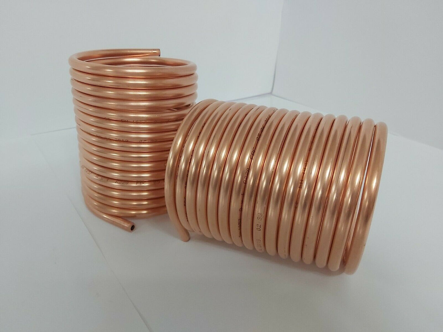 Spirale aus 5 Meter Kupferrohr 12x1mm für OFENROHR 110mm mit Innendurchmesser ca. 114mm