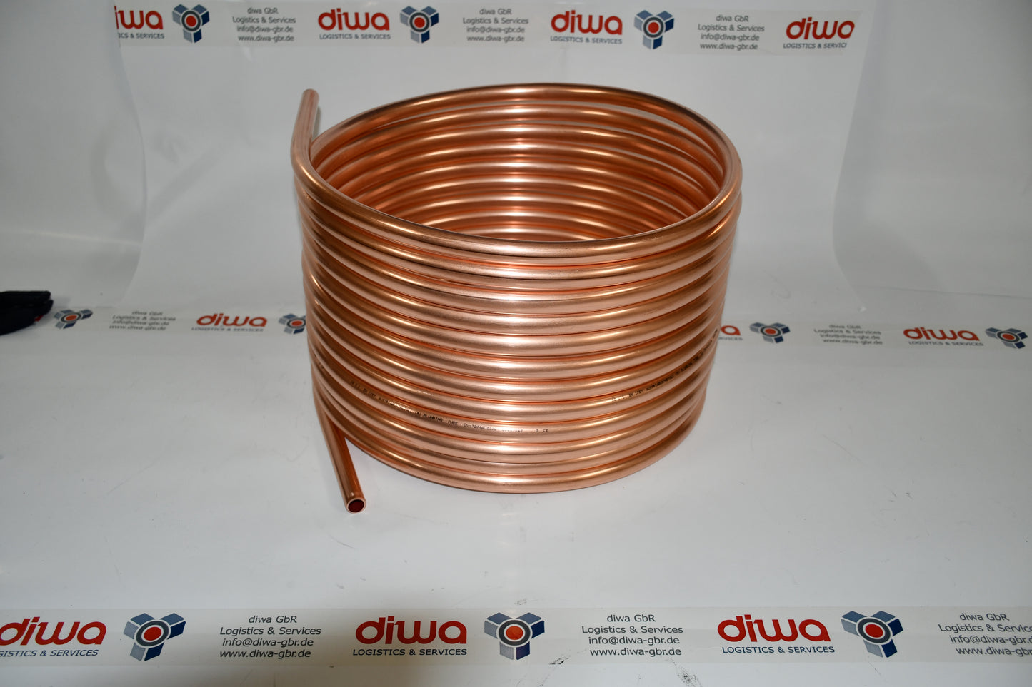Spirale aus Kupferrohr 22x1mm aus 15m mit Außen-Ø ca. 45cm Wärmetauscher für Poolheizung