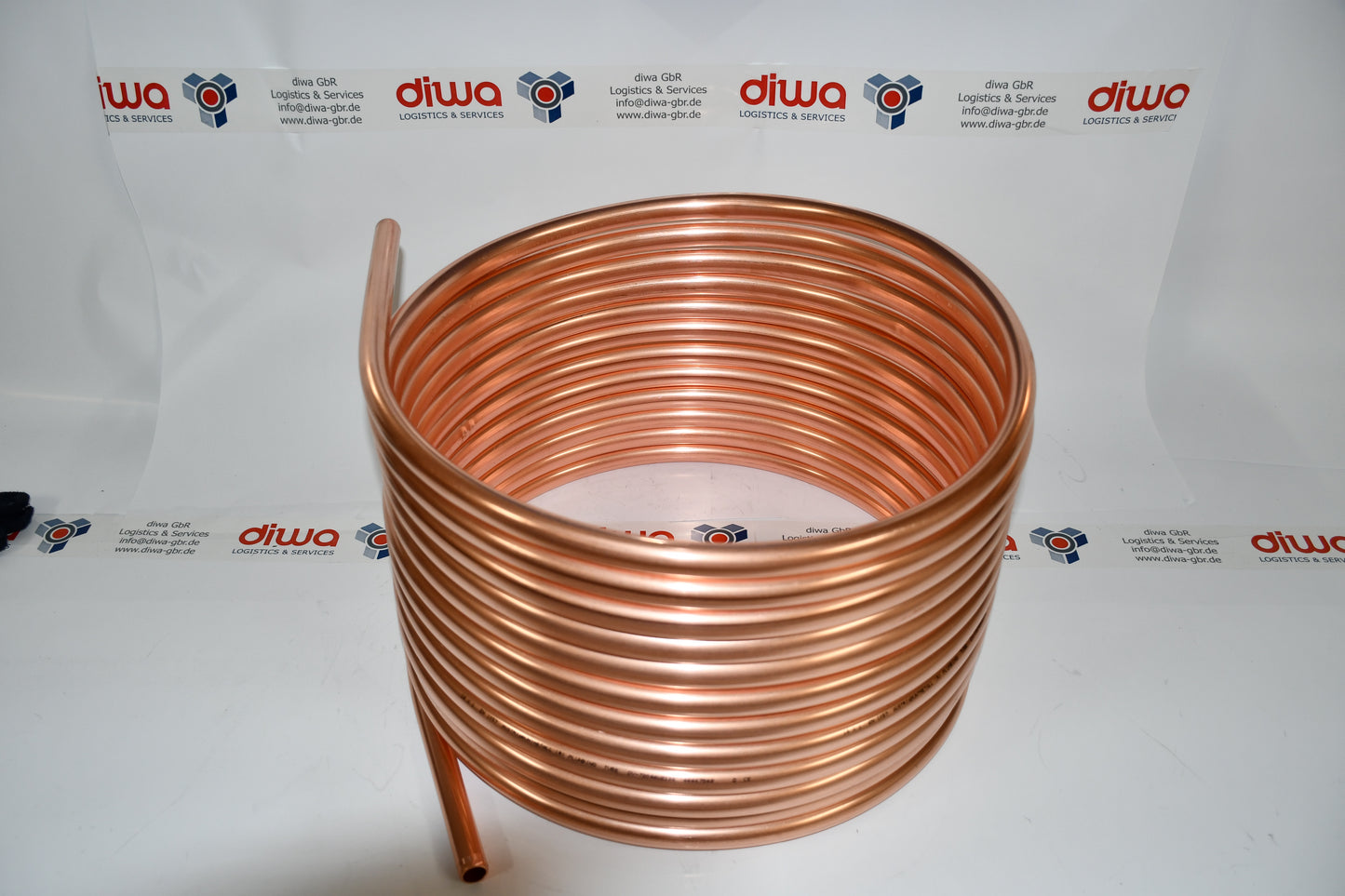 Spirale aus Kupferrohr 22x1mm aus 15m mit Außen-Ø ca. 45cm Wärmetauscher für Poolheizung