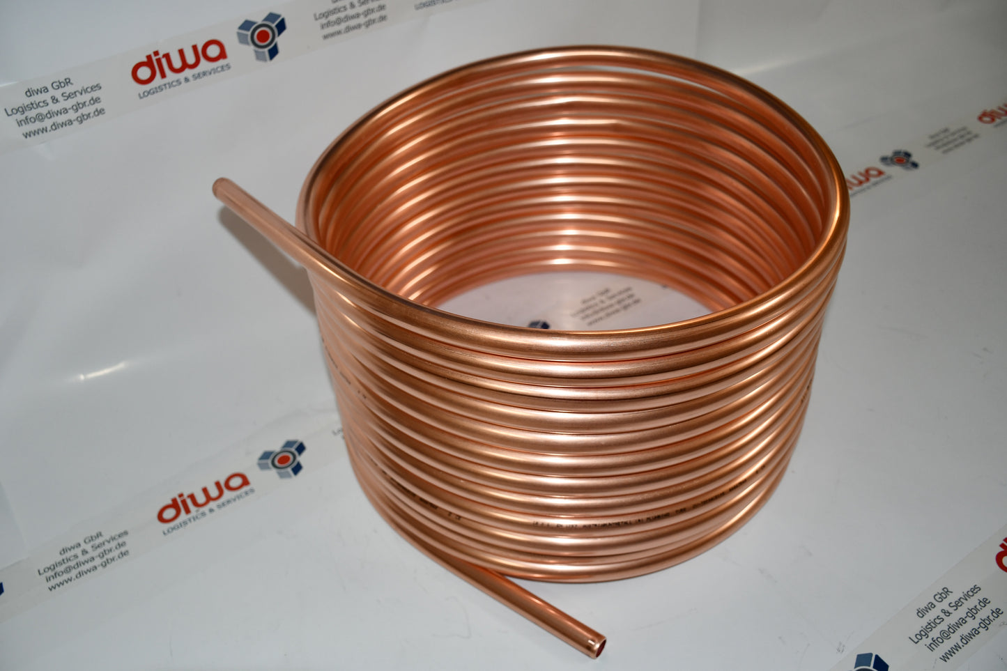 Spirale aus Kupferrohr 22x1mm aus 15m mit Außen-Ø ca. 45cm Wärmetauscher für Poolheizung