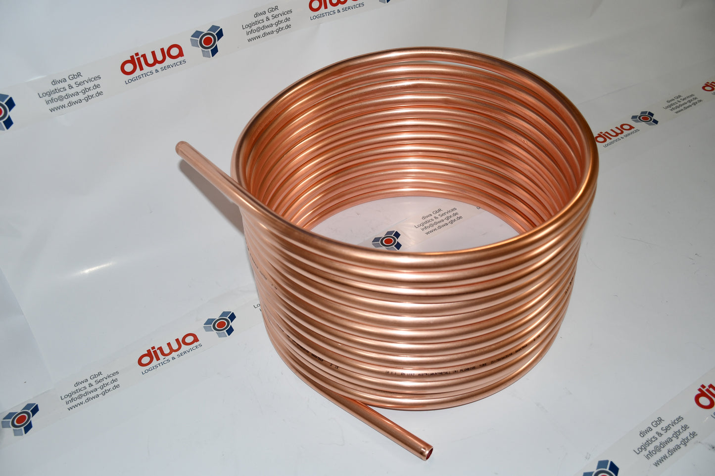 Spirale aus Kupferrohr 22x1mm aus 15m mit Außen-Ø ca. 45cm Wärmetauscher für Poolheizung