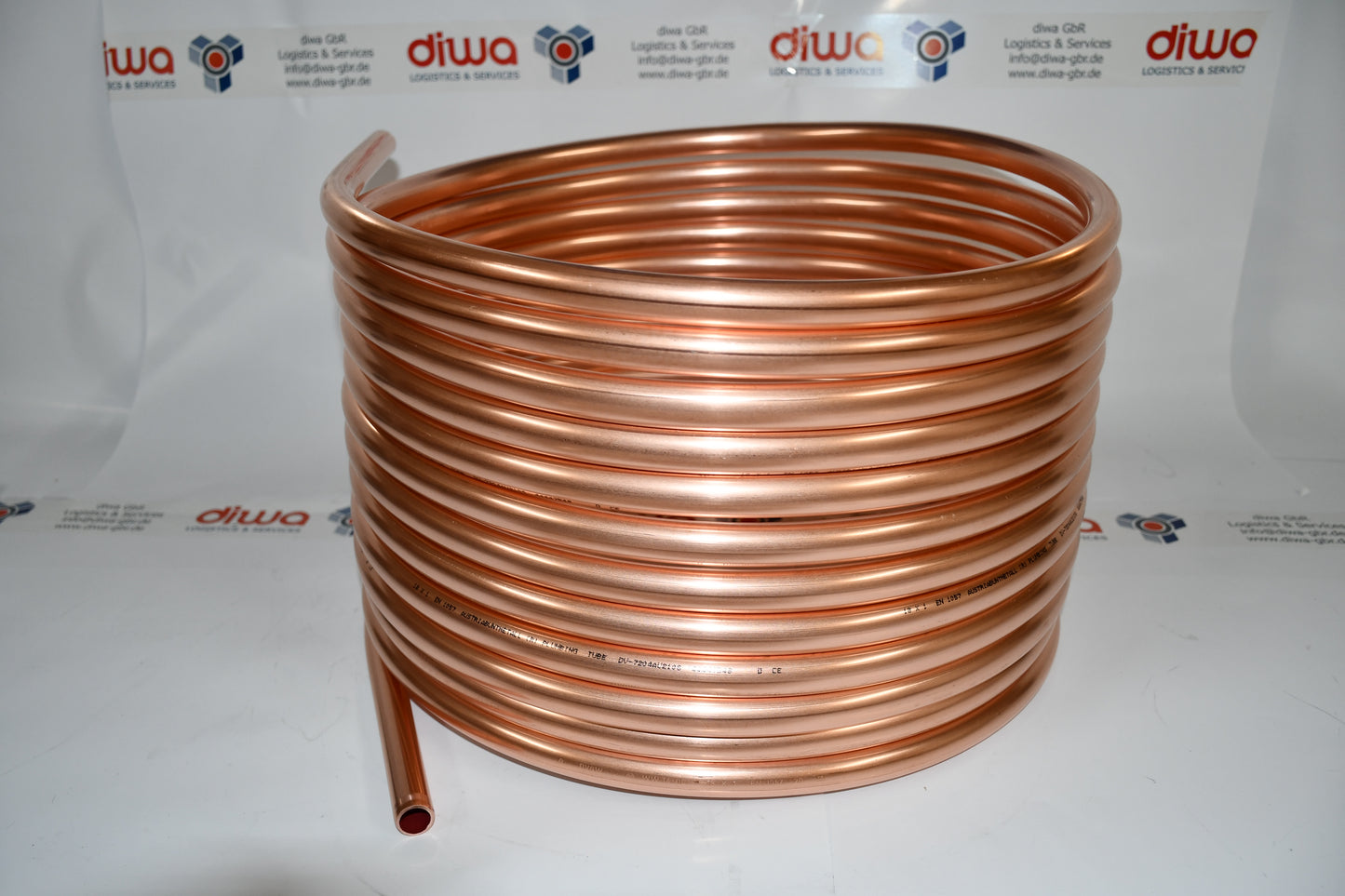 Spirale aus Kupferrohr 22x1mm aus 15m mit Außen-Ø ca. 45cm Wärmetauscher für Poolheizung