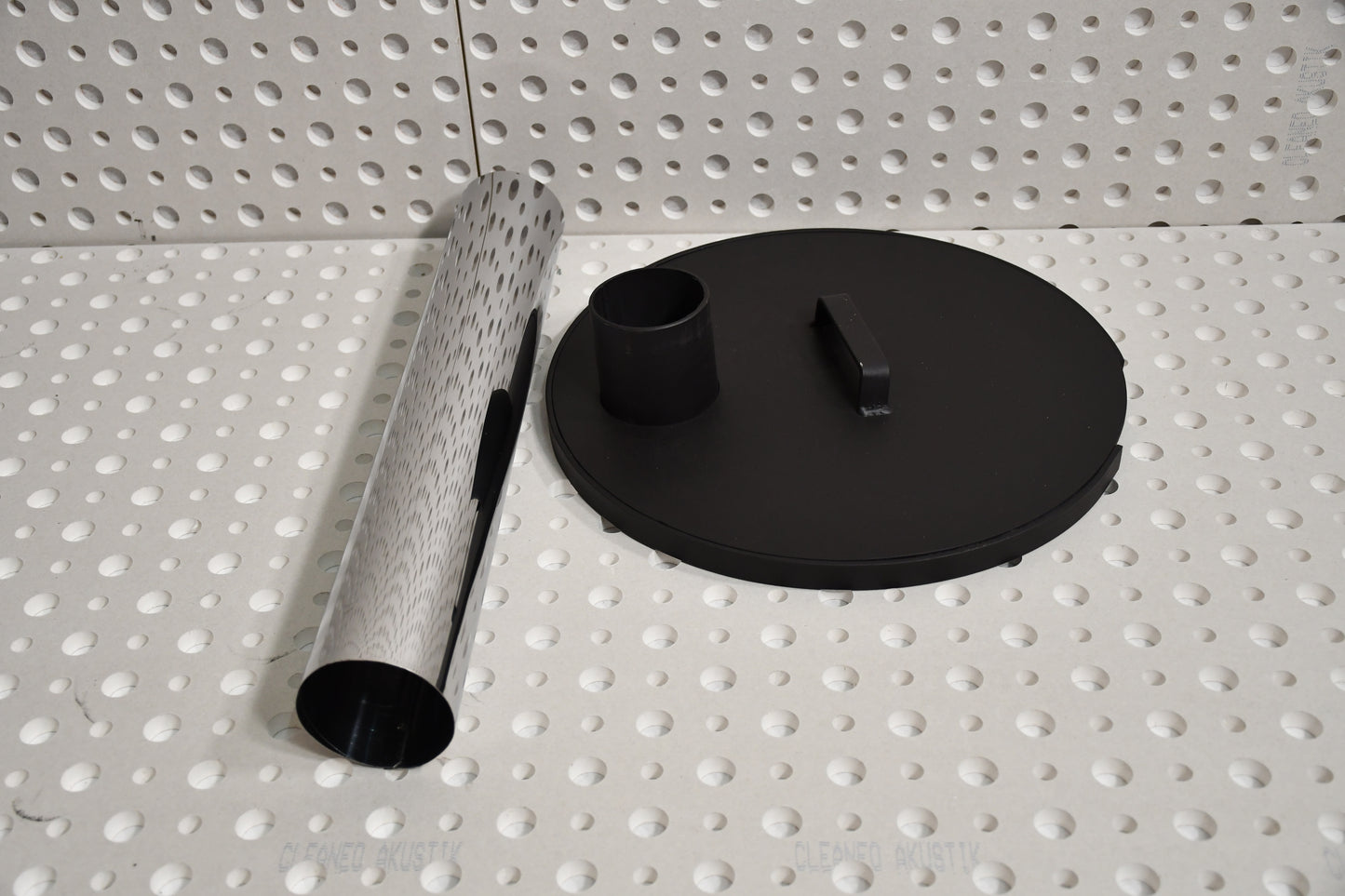 DECKEL 35cm mit RAUCHROHR 50cm für die Poolheizung mit Feuertonne 35cm