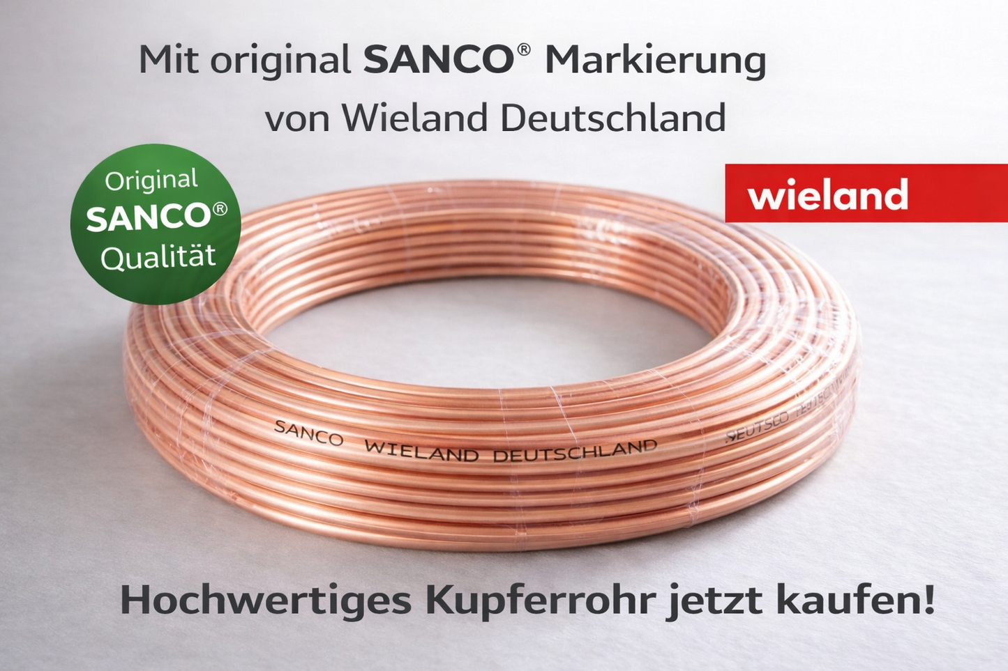 SANCO Kupferrohr 6x1 mm 50m Ring Wieland weich