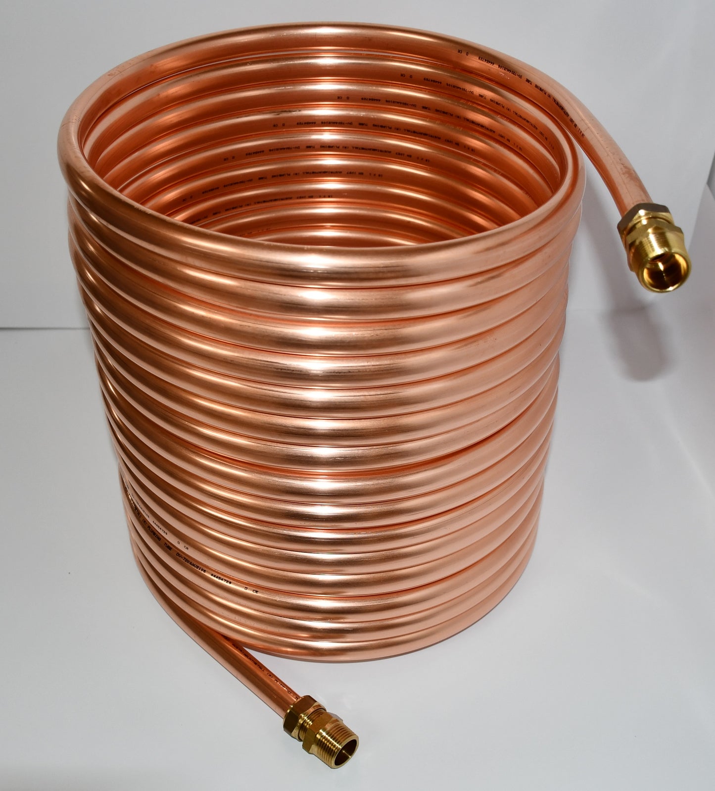 Poolheizung Spirale Kupferrohr 15x1mm mit Außendurchmesser von ca. 31cm aus 5m, 10m, 15m, 20m mit 3/4 AG Anschluss