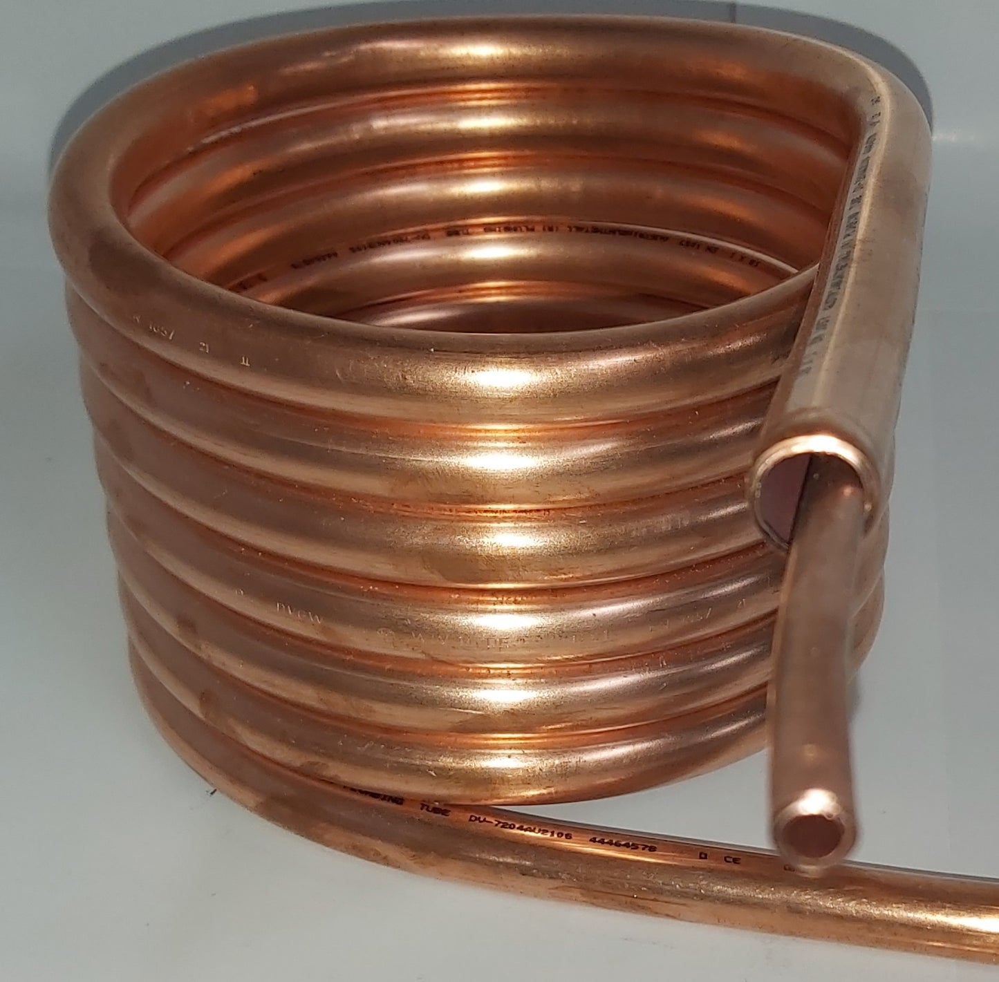 Spirale Rohr-IN-Rohr Kupferrohr 18x1mm mit innenliegendem Kupferrohr 8x1 mit Außendurchm. ca. 198mm