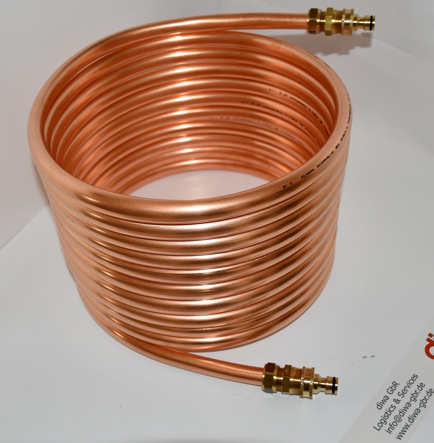Spirale aus Kupferrohr 18x1mm aus 10m mit Außendurchmesser ca. 31cm Poolheizung mit ANSCHLUSS GARDEN