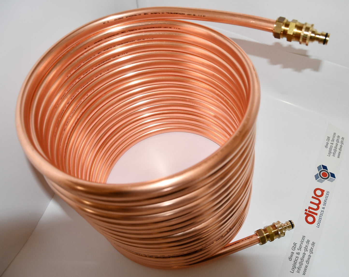 Spirale aus Kupferrohr 18x1mm aus 15m mit Außendurchmesser ca. 31cm Poolheizung mit ANSCHLUSS GARDEN