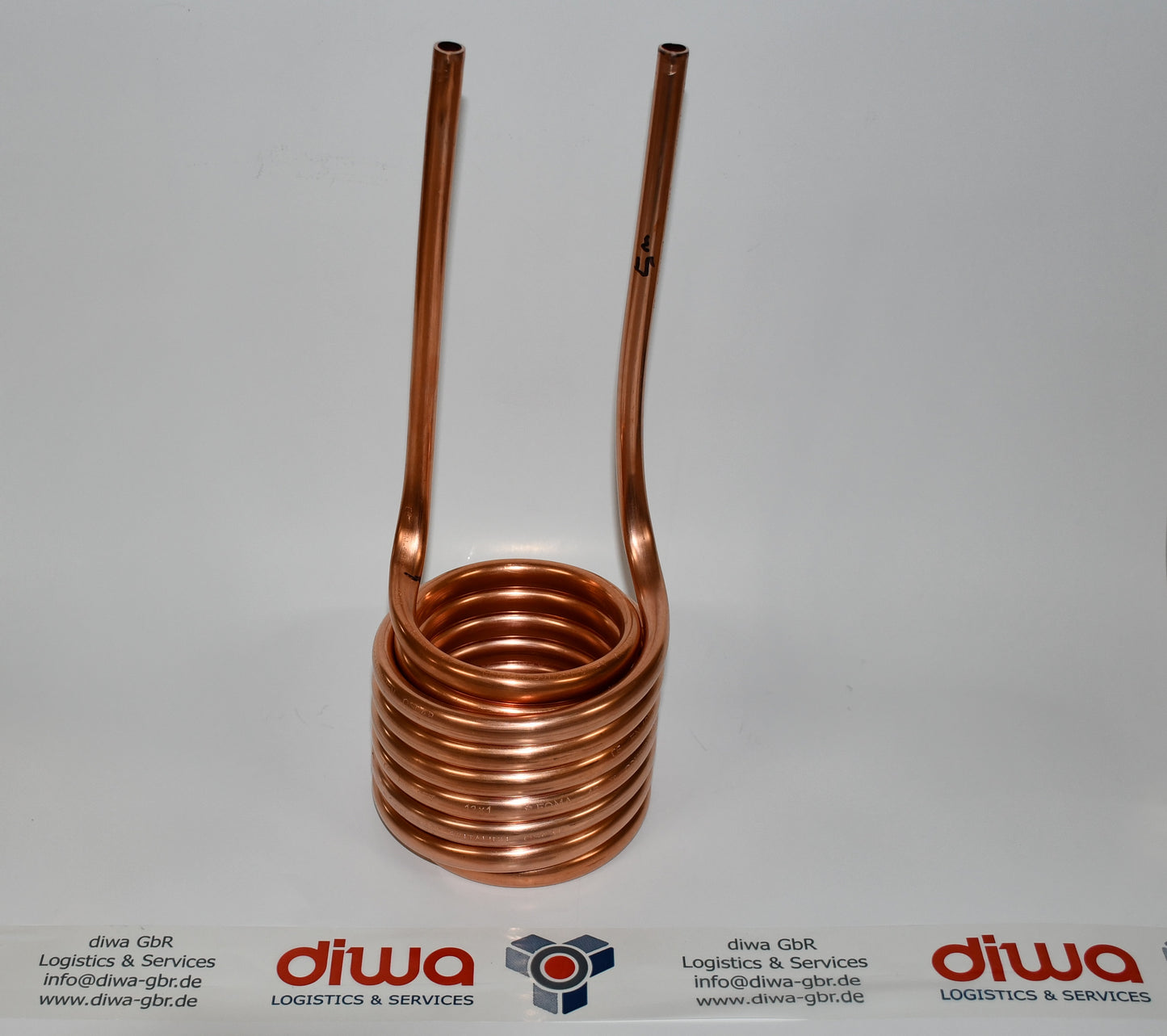 2-fach Spirale Kupferrohr 12x1mm aus ca. 5m mit Innendurchmesser ca. 85mm Wärmetauscher