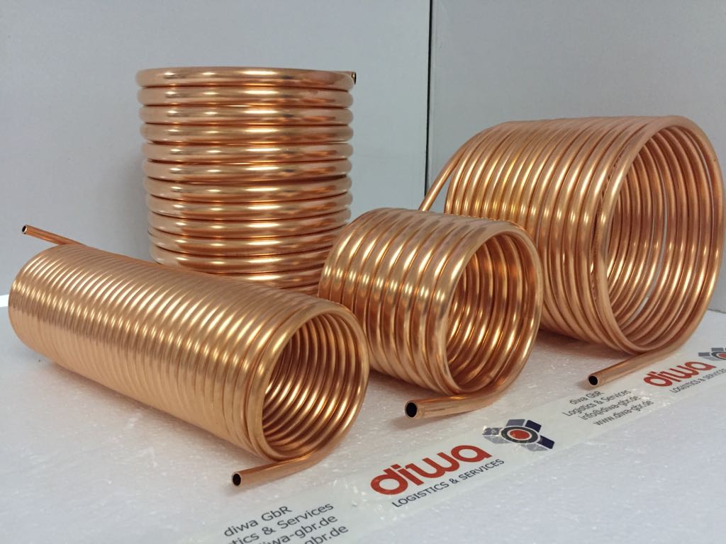 Spirale aus Kupferrohr 12x1mm aus 10m mit Außendurchmesser ca. 20cm Kupferrohrspirale Wärmetauscher