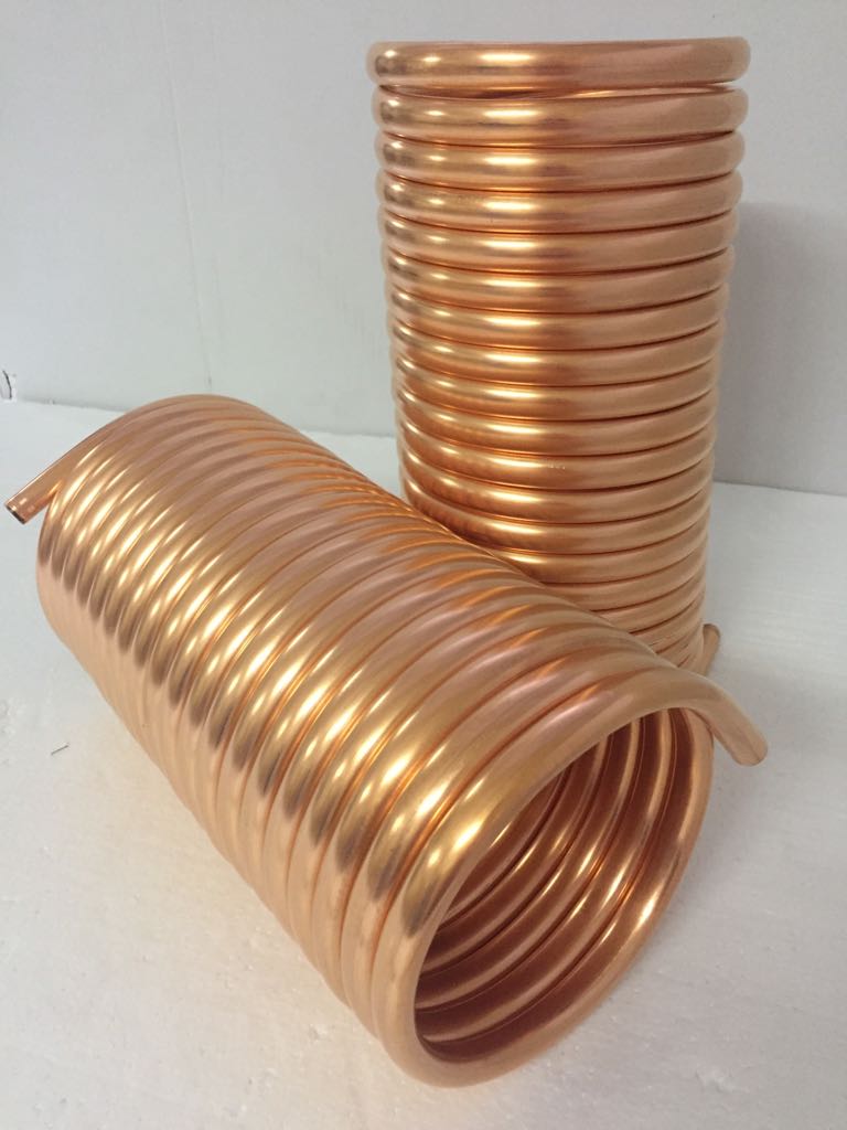 Spirale aus Kupferrohr 15x1mm weich aus 10m mit Außendurchmesser von ca. 16,5cm (Kupferrohrspirale)