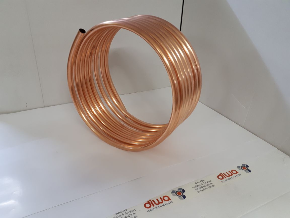Spirale aus Kupferrohr 22x1mm aus 15m mit Außen-Ø ca. 45cm Wärmetauscher für Poolheizung