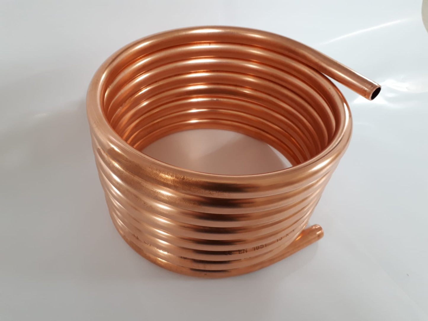 Spirale aus 5m Kupferrohr 15x1mm weich mit Außendurchmesser ca. 21cm (Kupferrohrspirale)