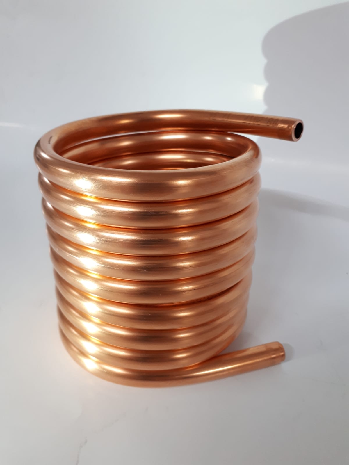 Spirale aus Kupferrohr 10x1mm aus 2,5m mit einem Innendurchmesser von ca. 80mm Wärmetauscher (Kupfe