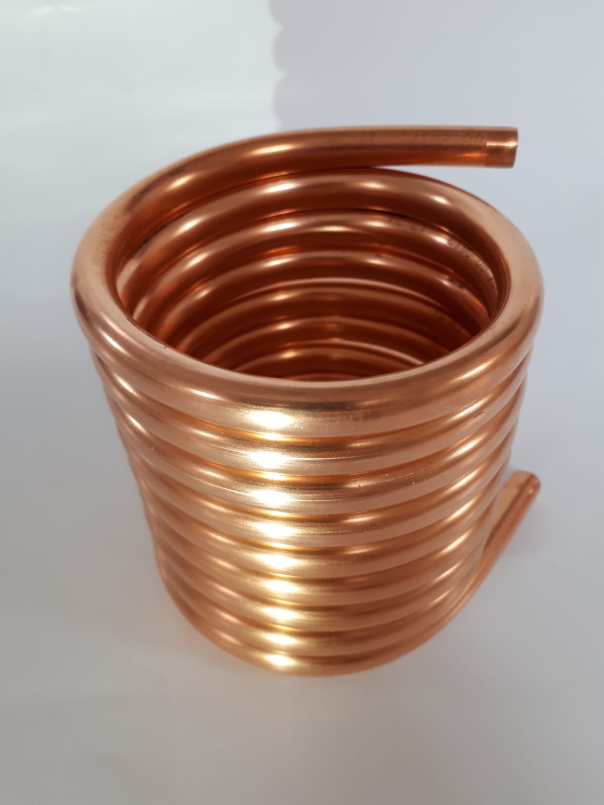 Spirale aus Kupferrohr 10x1mm aus 2,5m mit einem Innendurchmesser von ca. 80mm Wärmetauscher (Kupfe