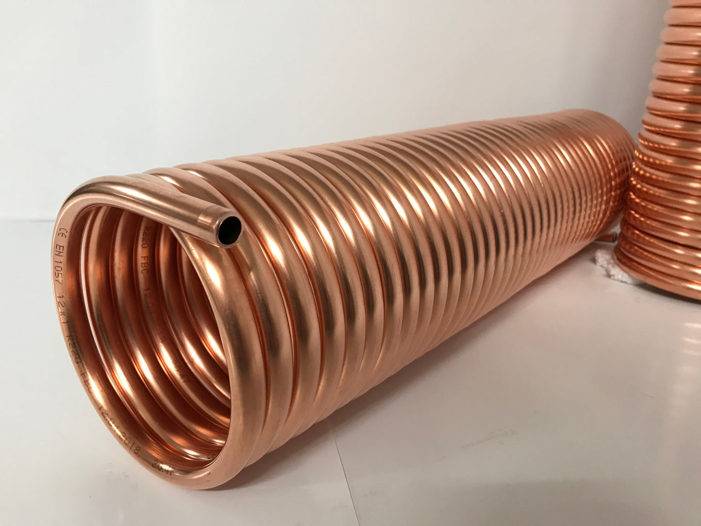 Spirale aus Kupferrohr 12x1mm weich aus 15m mit Ø ca. 13cm (Kupferrohrspirale)