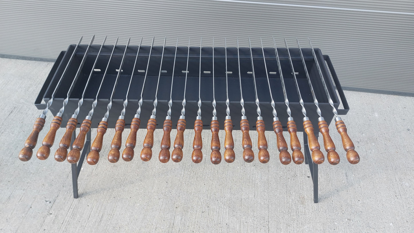 55cm Schaschlik Spieße für Mangal Grillspieße Gemüsespieße