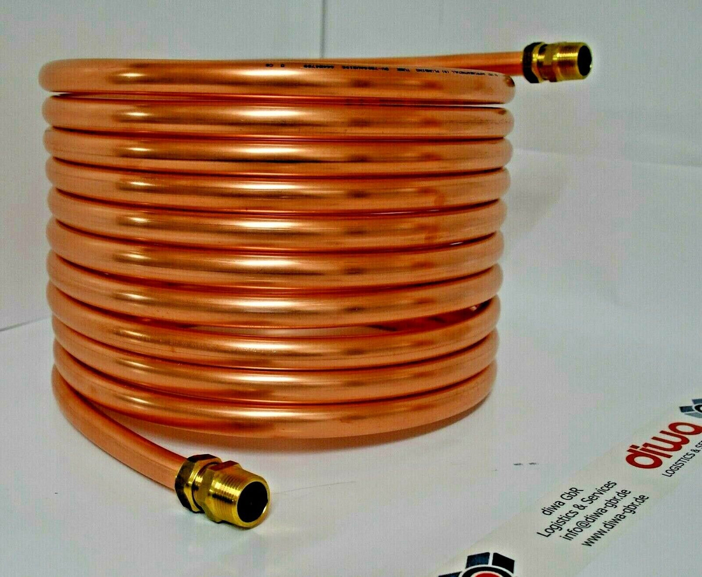 82531 Klemmverschraubung aus Messing für Kupferrohr 22x1mm MUFFE 22x22mm, Quetschverbindung