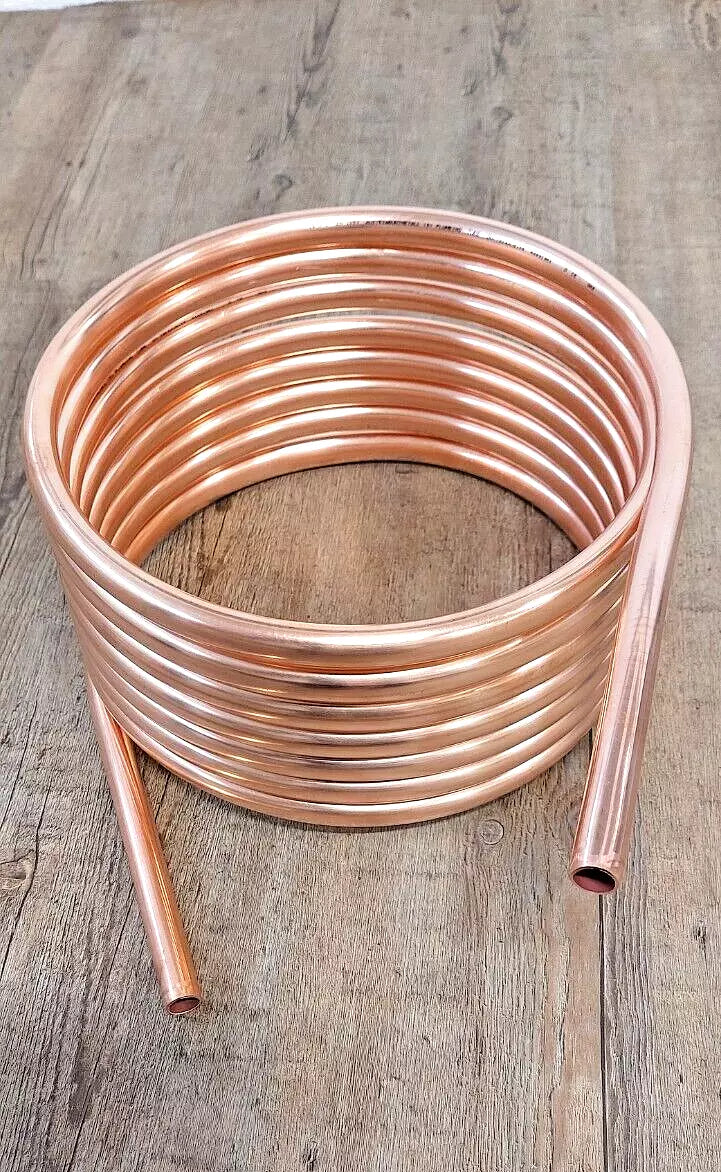 Spirale aus 7,5m Kupferrohr 18x1mm mit Außendurchm. ca. 31cm Whirlpool Poolheizung