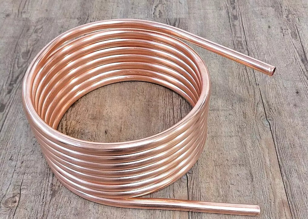 Spirale aus 7,5m Kupferrohr 18x1mm mit Außendurchm. ca. 31cm Whirlpool Poolheizung