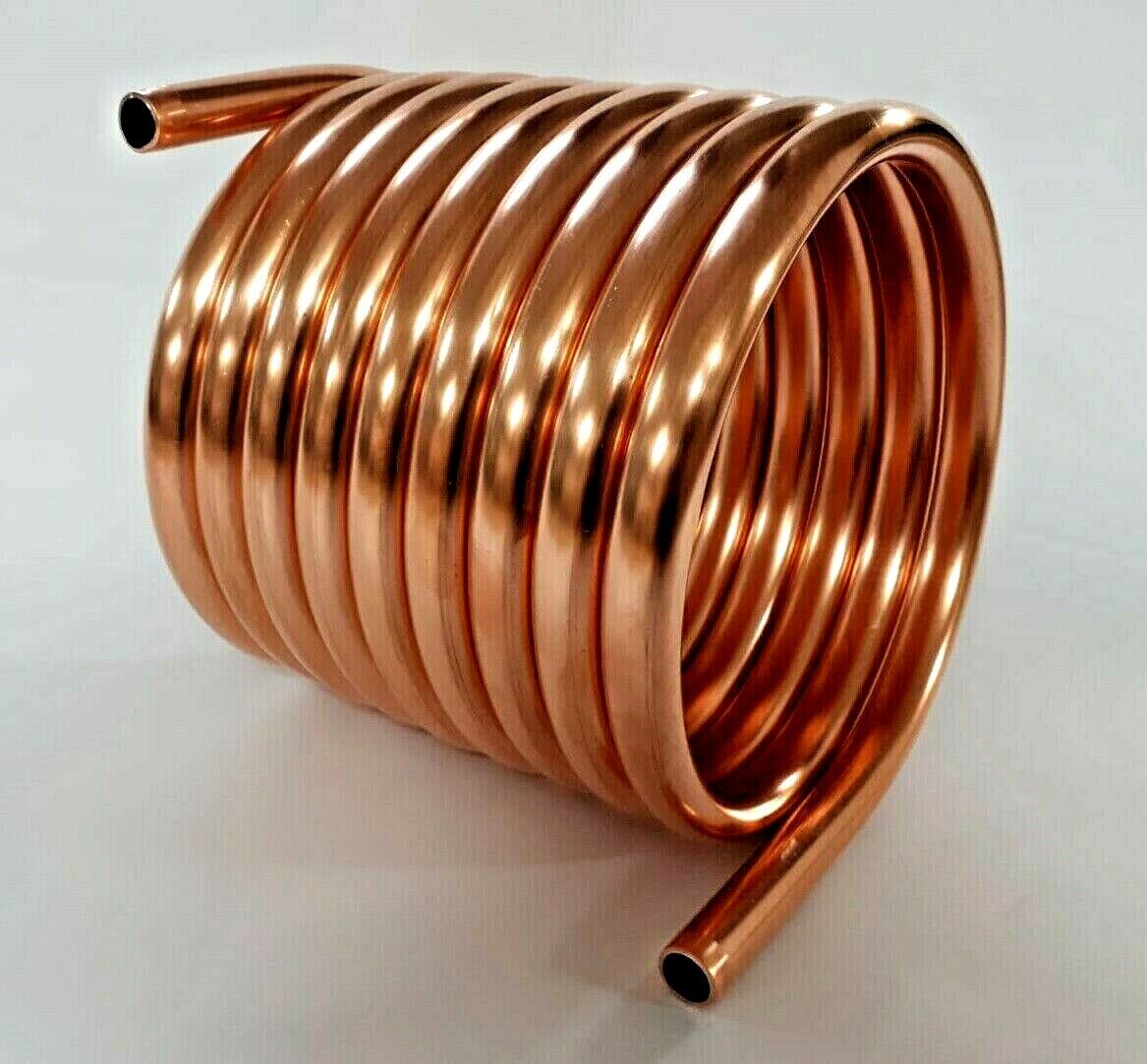 Spirale Kupferrohr 15x1mm für OFENROHR 150mm 5m - 20m Innendurchmesser ca. 154mm