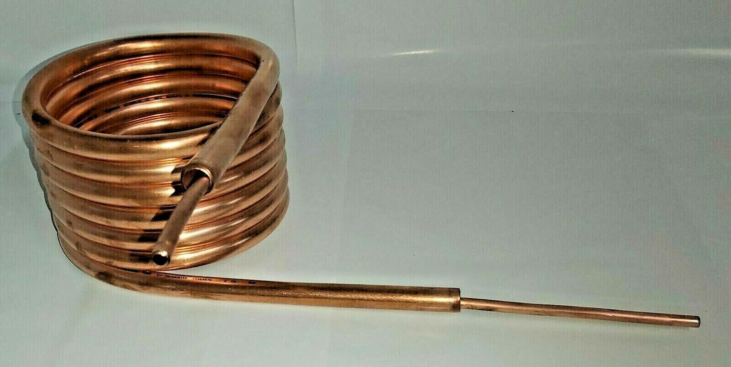 Spirale Rohr in Rohr Kupferrohr 18x1mm mit innenlieg. Kupfer. 8x1 Außend. 198mm