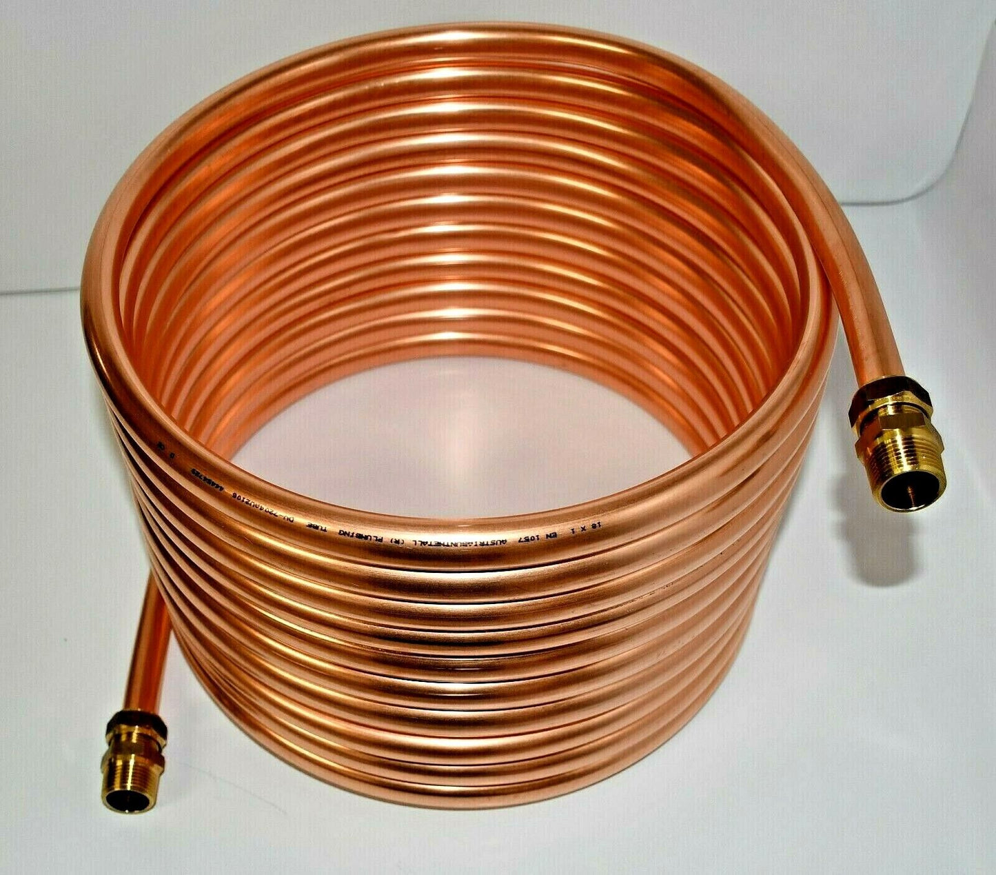 Spirale Kupferrohr 18x1mm 10m Außendurchm. ca.31cm Whirlpool 3/4" ANSCHLUSS