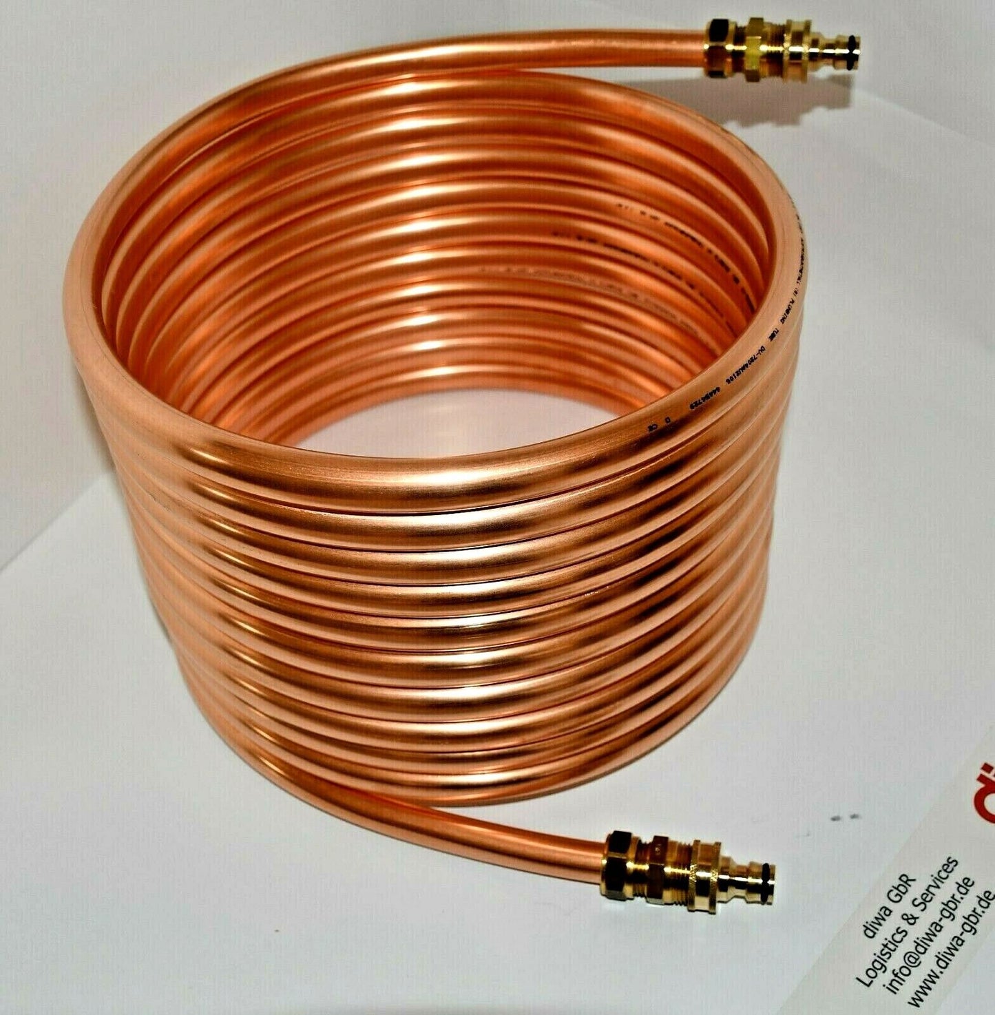 Spirale Kupferrohr 15x1mm 10m Außendurchm. ca.31cm Poolheizung ANSCHLUSS GARDENA