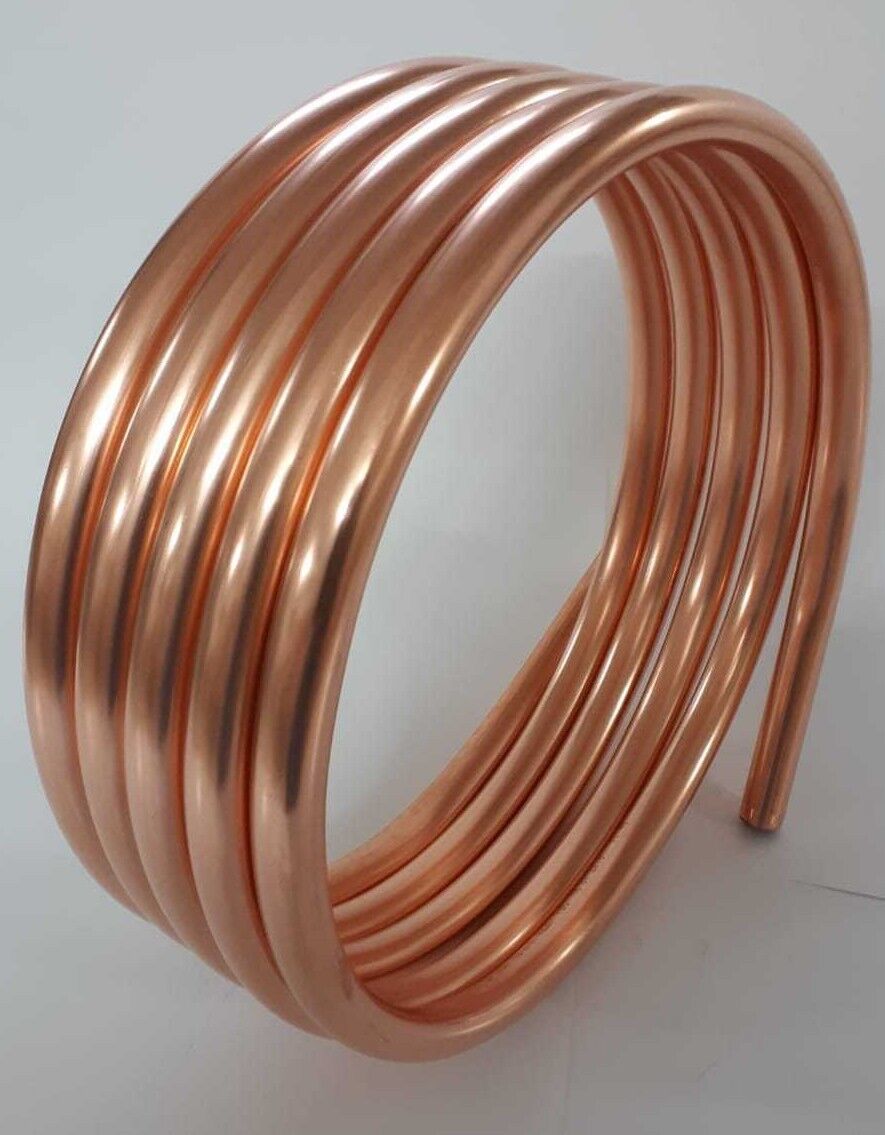 Spirale Kupferrohr 18x1mm aus 5m mit Außendurchmesser ca. 31cm Kupferrohrspirale