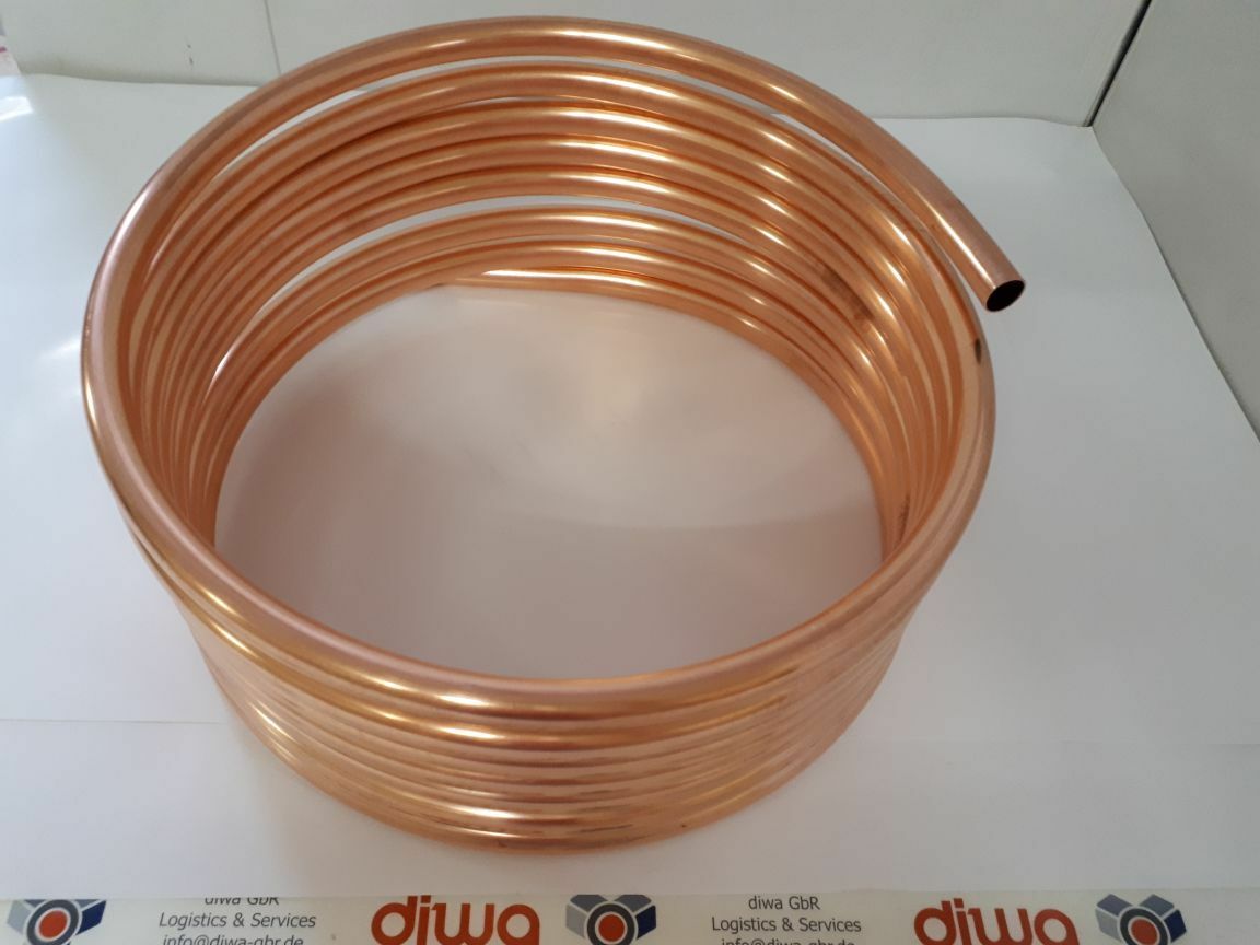 Spirale Kupferrohr 22x1mm weich 10m mit Außendurchmesser ca. 45cm Poolheizung