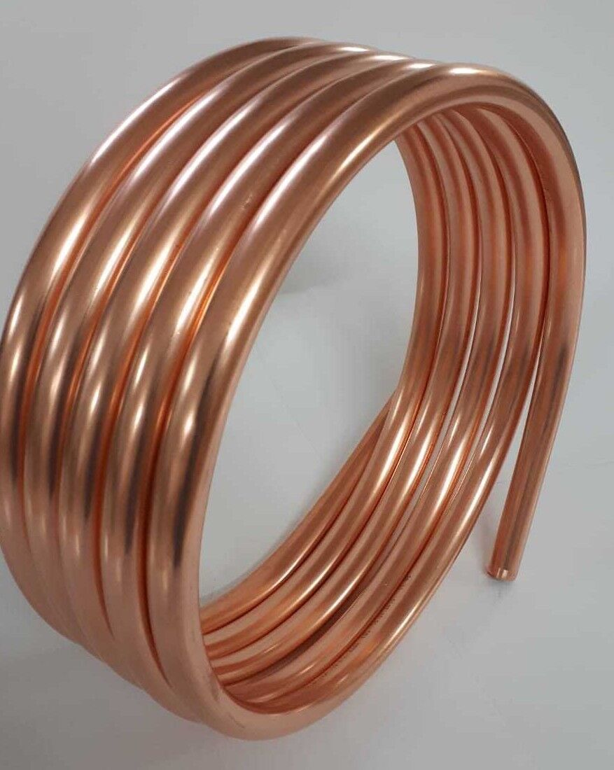 Spirale Kupferrohr 18x1mm aus 5m mit Außendurchmesser ca. 31cm Kupferrohrspirale