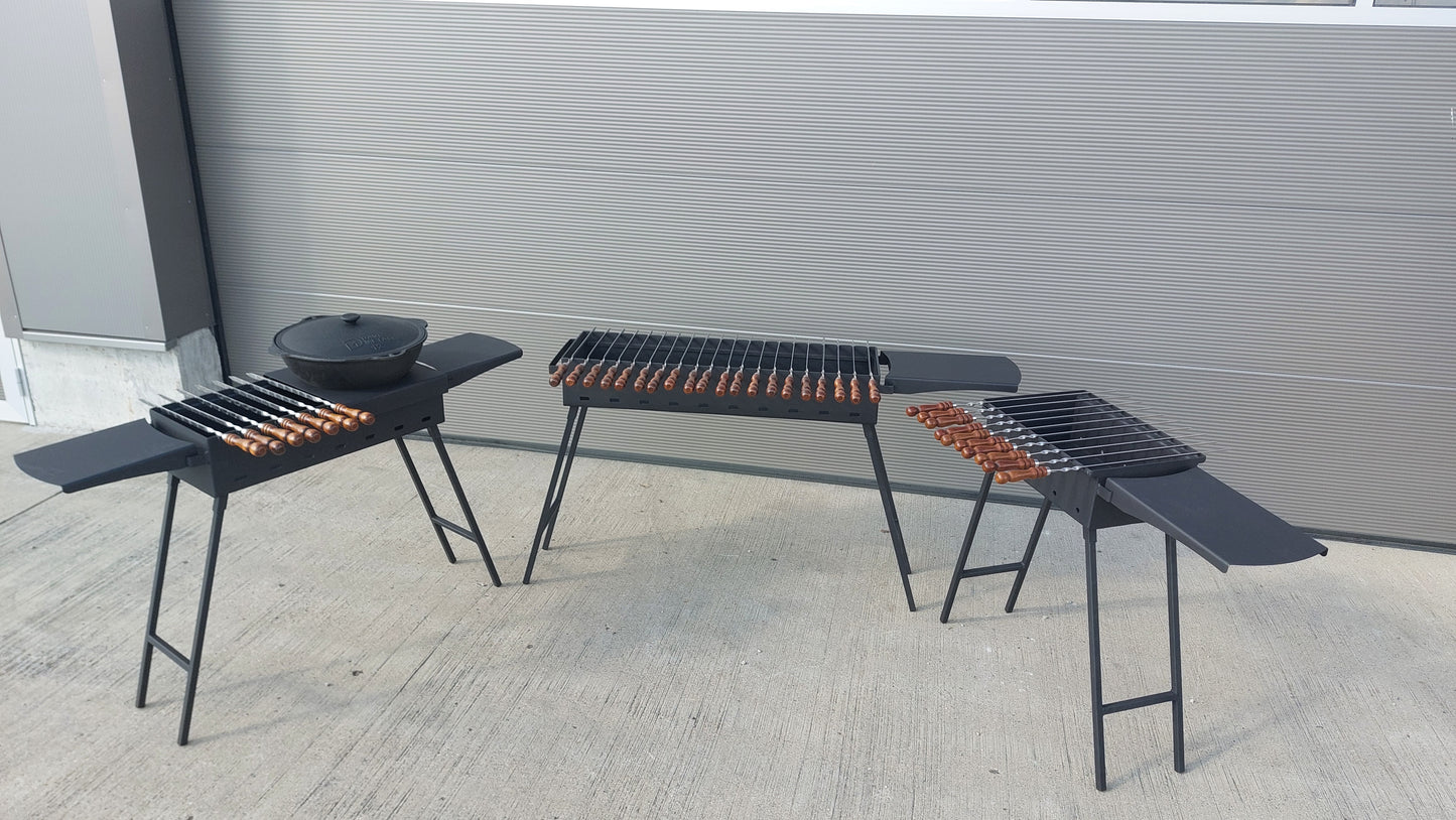 Holzkohlegrill, Mangal Grill / Schaschlik Grill 50cm, 70cm, 100cm