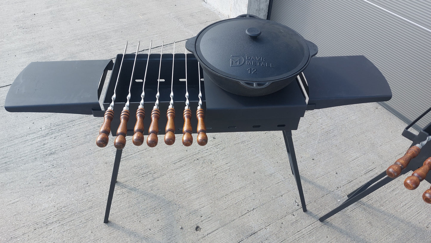 Holzkohlegrill, Mangal Grill / Schaschlik Grill 50cm, 70cm, 100cm