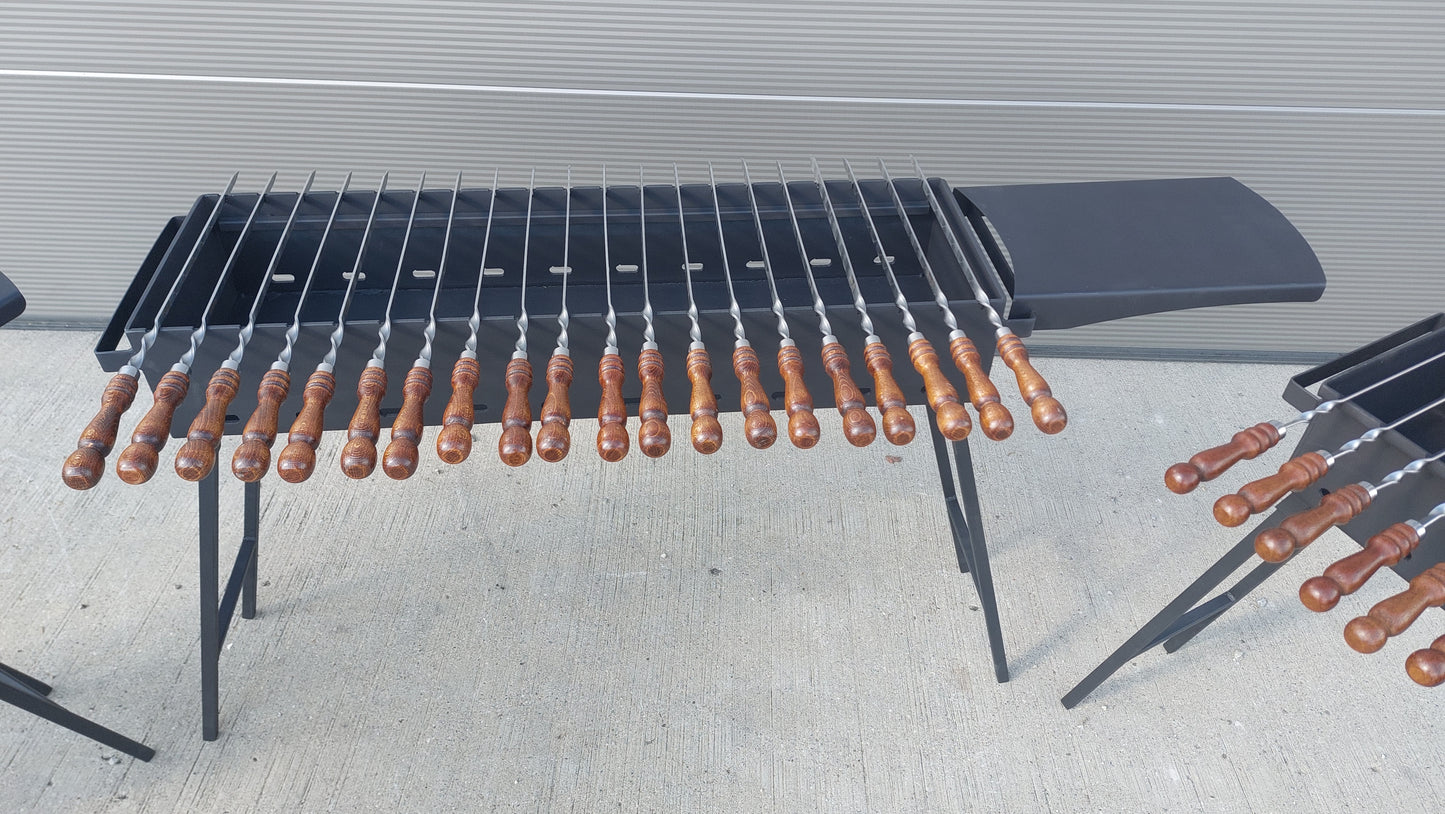 Holzkohlegrill, Mangal Grill / Schaschlik Grill 50cm, 70cm, 100cm