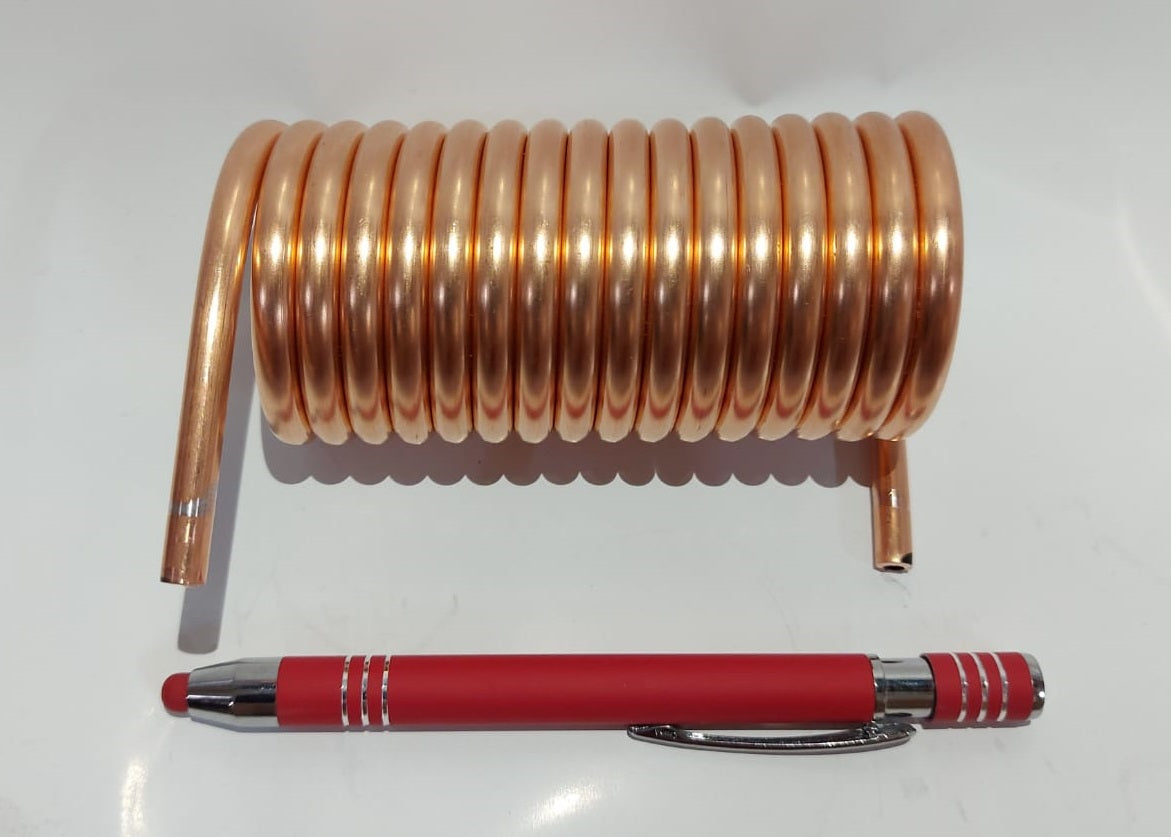 Spirale Kupferrohr 6x1mm aus 2,5m mit Innendurchmesser ca. 40mm Wärmetauscher