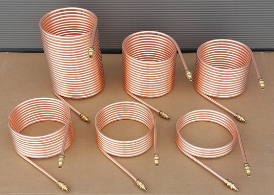 Spirale Poolheizung Kupferrohr 15x1mm mit Außendurchmesser von ca. 31cm aus 5m-25m mit GARDENA Anschluss