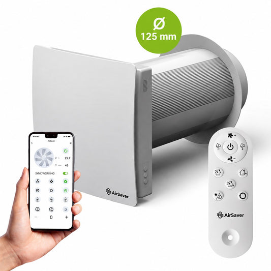 PRODMAX AirSaver VT125-MS Ø125 mm – Dezentrale Lüftung mit Wärmerückgewinnung & WLAN