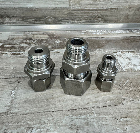 Klemmverschraubung EDELSTAHL für Edelstahlrohr 6mm - 18mm mit 1/4" 1/2" 3/4" AG Quetschverbindung, Fitting